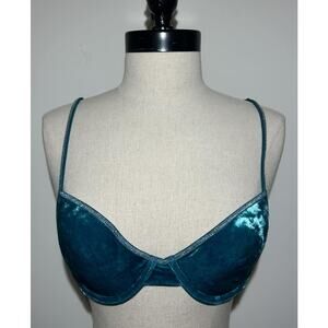Victoria's Secret Teal Velvet Bra
